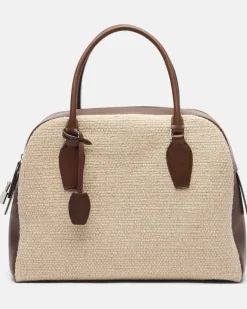 Henkeltasche India 12.00 Small aus Leder Beige