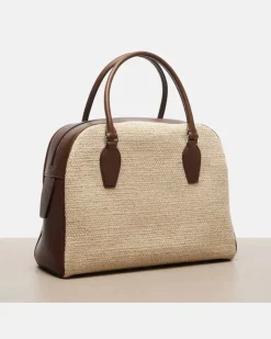 Henkeltasche India 12.00 Small aus Leder Beige