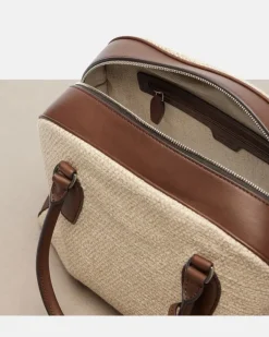 Henkeltasche India 12.00 Small aus Leder Beige