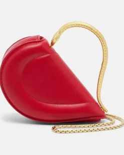 Henkeltasche Serpenti Cuoricino Mini Rot