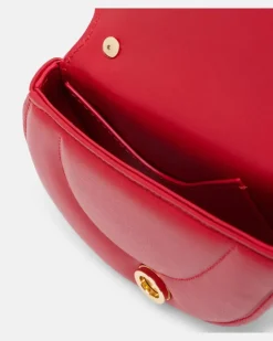Henkeltasche Serpenti Cuoricino Mini Rot