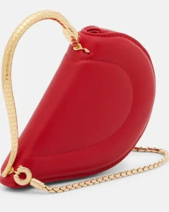 Henkeltasche Serpenti Cuoricino Mini Rot