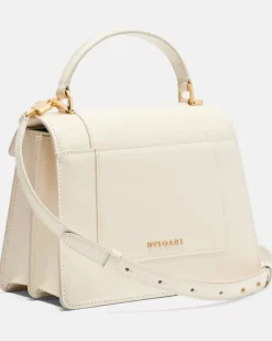 Henkeltasche Serpenti Forever Medium aus Leder Weiß