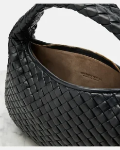Henkeltasche Veneta Small aus Leder Schwarz