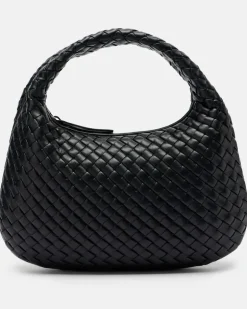 Henkeltasche Veneta Small aus Leder Schwarz