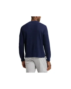 Henley-Nachthemd aus Waffelpiqué Blue