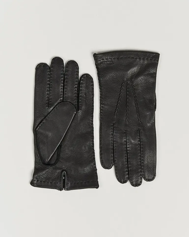 Henry Unlined Deerskin Glove Black Schwarz