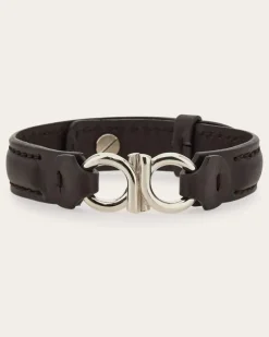 Herren Armband mit Doppel-Gancini Braun