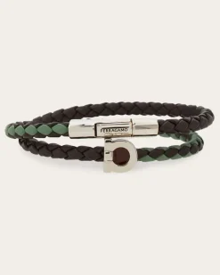 Herren Armband mit Gancini (18cm) Grün
