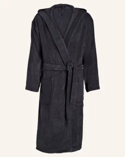 Herren-Bademantel Essentials Mit Kapuze grau Anthrazit