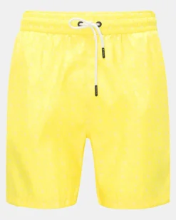 Herren - Badeshorts gelb gemustert