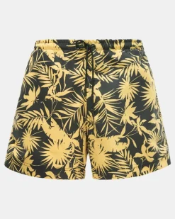 Herren - Badeshorts gelb/schwarz gemustert