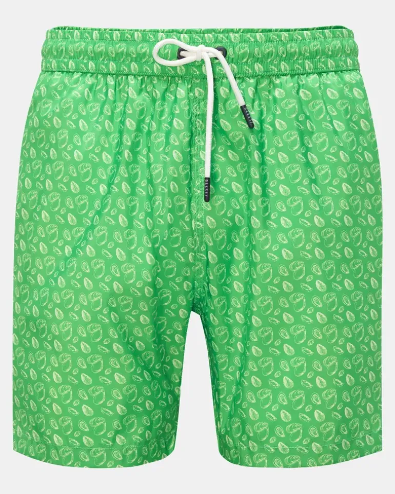 Herren - Badeshorts grün gemustert