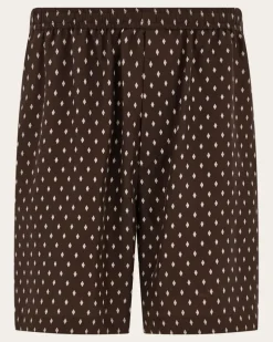 Herren Bermudas aus Seide Braun
