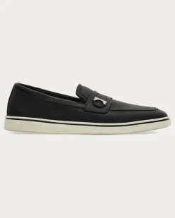 Herren Bootsschuh mit Gancini-Ornament Schwarz Größe 5