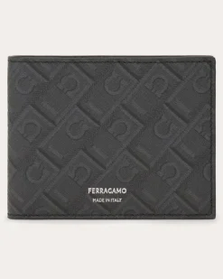 Herren Brieftasche Ferragamo Monogram Schwarz