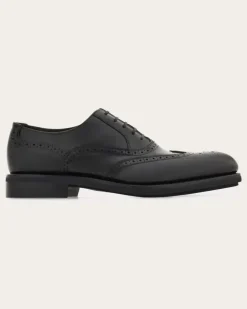 Herren Brogue Oxford „Tramezza" Schwarz Größe