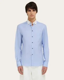 Herren Button-down-Hemd Blau