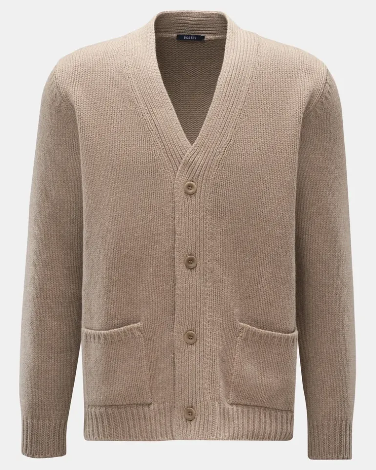 Herren - Cashmere Cardigan beige