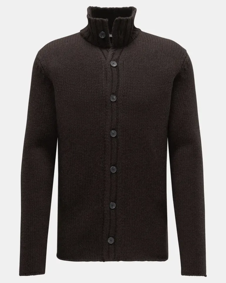Herren - Cashmere Cardigan dunkelbraun