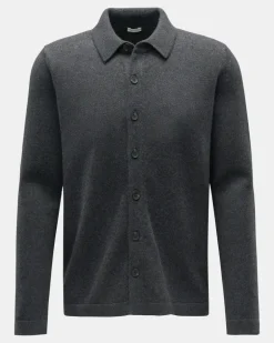 Herren - Cashmere Cardigan dunkelgrau