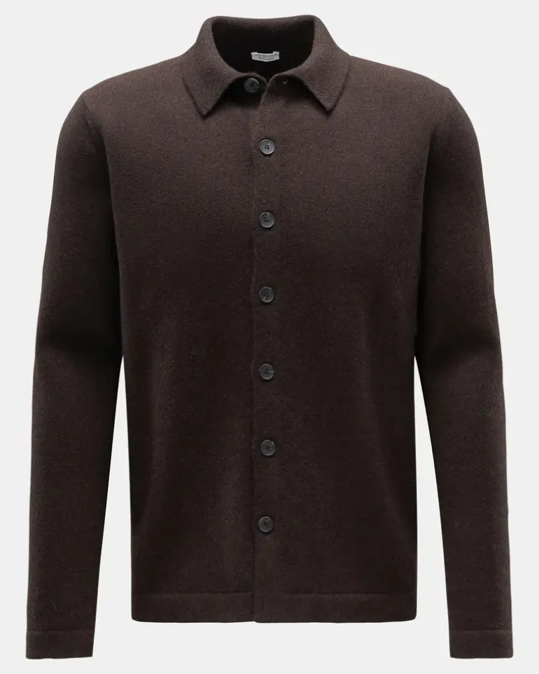 Herren - Cashmere Cardigan dunkelbraun