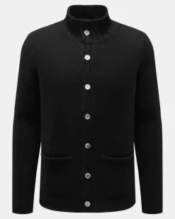 Herren - Cashmere Cardigan schwarz