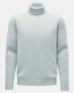 Herren - Cashmere Rollkragenpullover hellblau