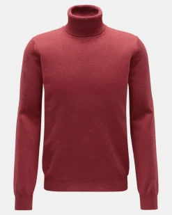 Herren - Cashmere Rollkragenpullover rot