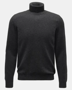 Herren - Cashmere Rollkragenpullover 'Derby Slim' dunkelgrau