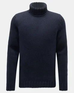 Herren - Cashmere Rollkragenpullover navy
