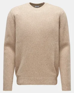 Herren - Cashmere Rundhalspullover beige/creme