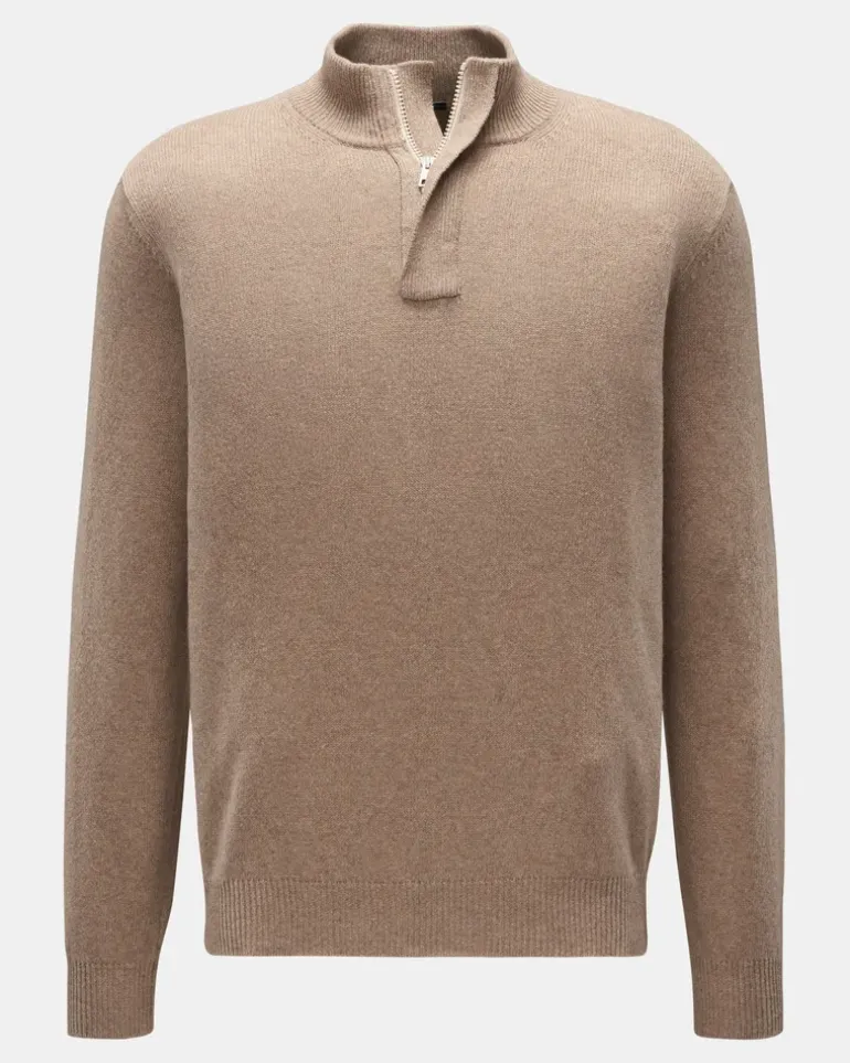 Herren - Cashmere Troyer beige meliert