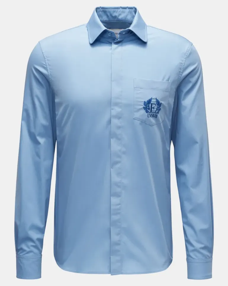 Herren - Casual Hemd 'Luke' schmaler Kragen rauchblau