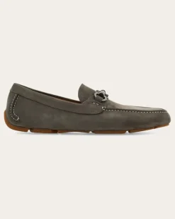 Herren Driver-Mokassin mit Gancini-Ornament Grau Größe