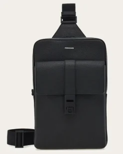Herren Einschulter-Rucksack Schwarz