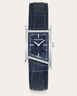 Herren Ferragamo Asymetrique Uhr Blau