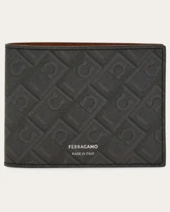 Herren Ferragamo Monogram Brieftasche Braun