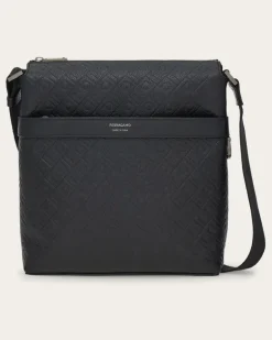 Herren Ferragamo Monogram Messenger-Tasche Schwarz
