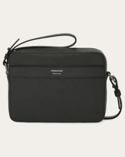 Herren Ferragamo Monogram Umhängetasche Schwarz