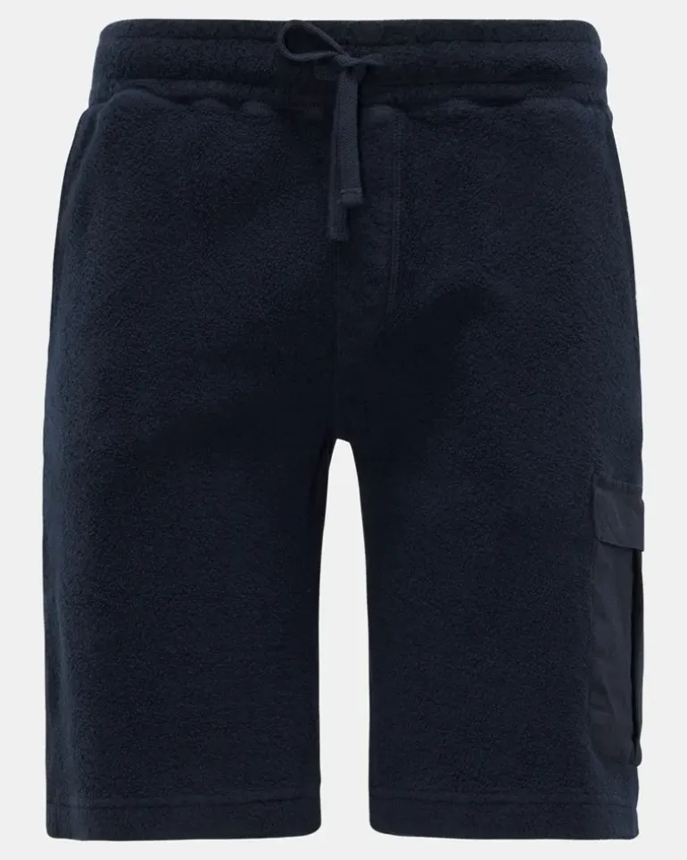 Herren - Fleece-Cargo-Shorts 'Oyster' navy