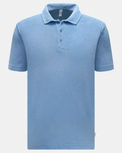 Herren - Frottee-Poloshirt 'Oyster' hellblau