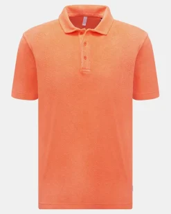 Herren - Frottee-Poloshirt 'Oyster' orange