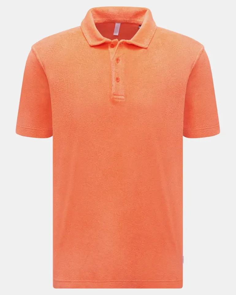 Herren - Frottee-Poloshirt 'Oyster' orange