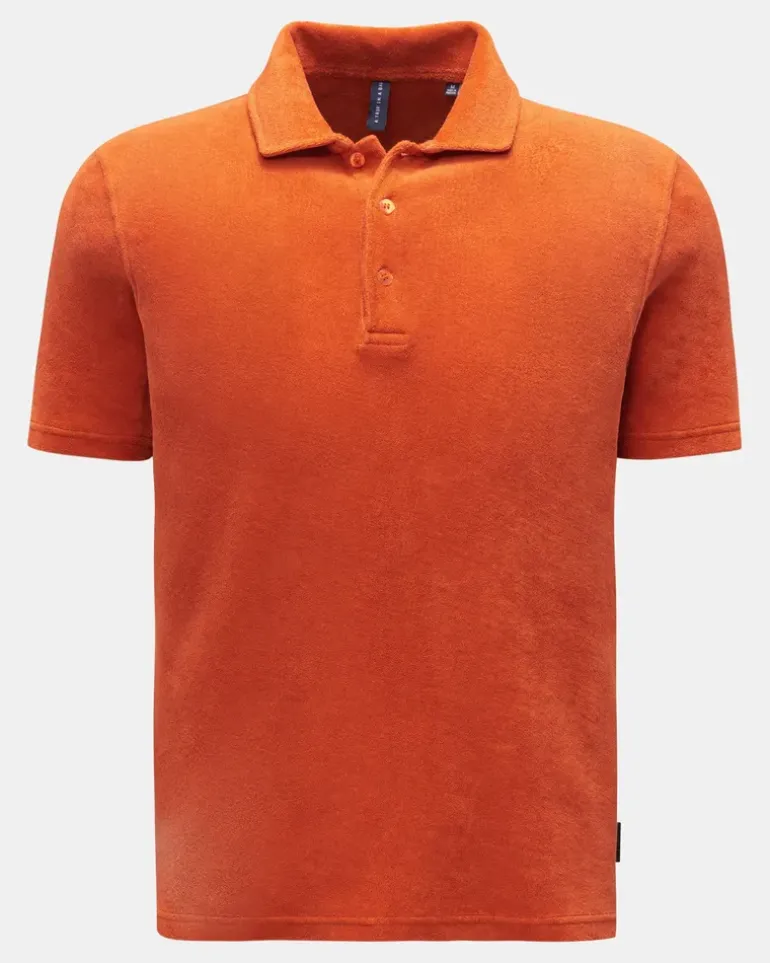 Herren - Frottee-Poloshirt 'Terry Polo' orange