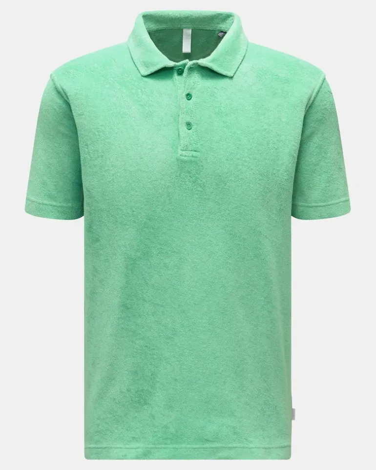 Herren - Frottee-Poloshirt 'Terry Polo' hellgrün
