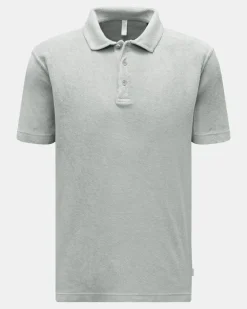 Herren - Frottee-Poloshirt 'Terry Polo' grau