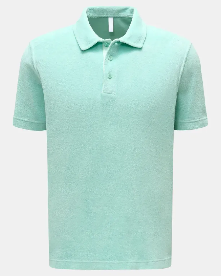Herren - Frottee-Poloshirt 'Terry Polo' mintgrün