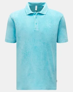 Herren - Frottee-Poloshirt 'Terry Polo' türkis