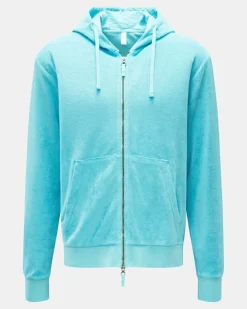 Herren - Frottee-Sweatjacke 'Terry Zip' türkis